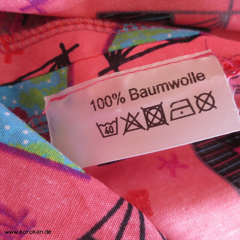 Juban / Yukata Baumwoll Kimono, Fächer auf pink, NEU