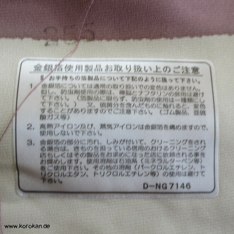 Kimonoseidenreste aus einem Karieba Homongi - ganz blass mauve