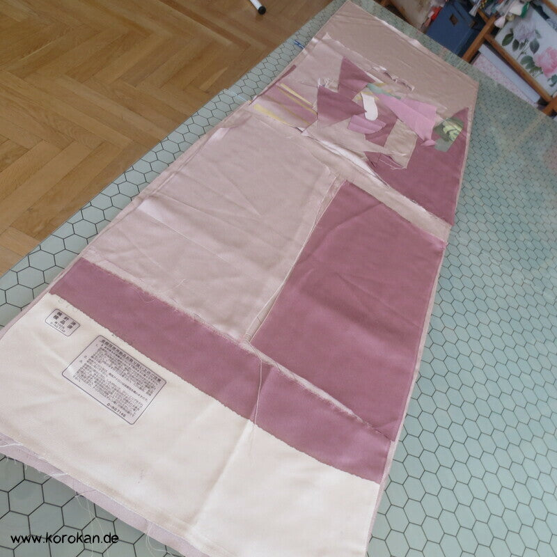 Kimonoseidenreste aus einem Karieba Homongi - ganz blass mauve