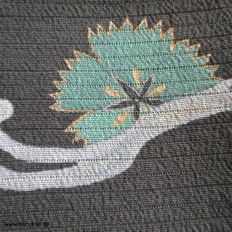 Nadeshiko und Fluß antiker Tomesode Kimono aus Rho Seide gefüttert