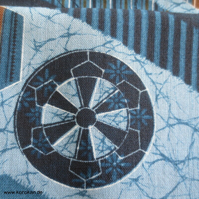 Männer Juban Kimono Wollmuslin diagonale Streifen
