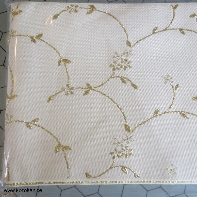 creme hell mit goldene Lurex Blumen Obi für Yukata, etc..