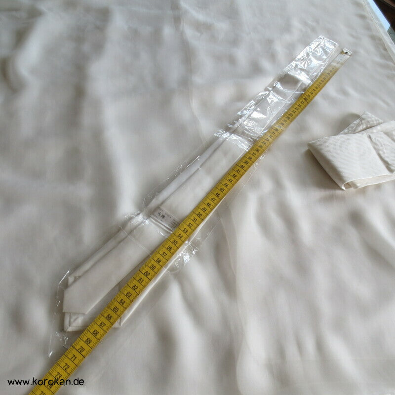 schmale natur Seiden Crepe Krawatte Esser Seiden