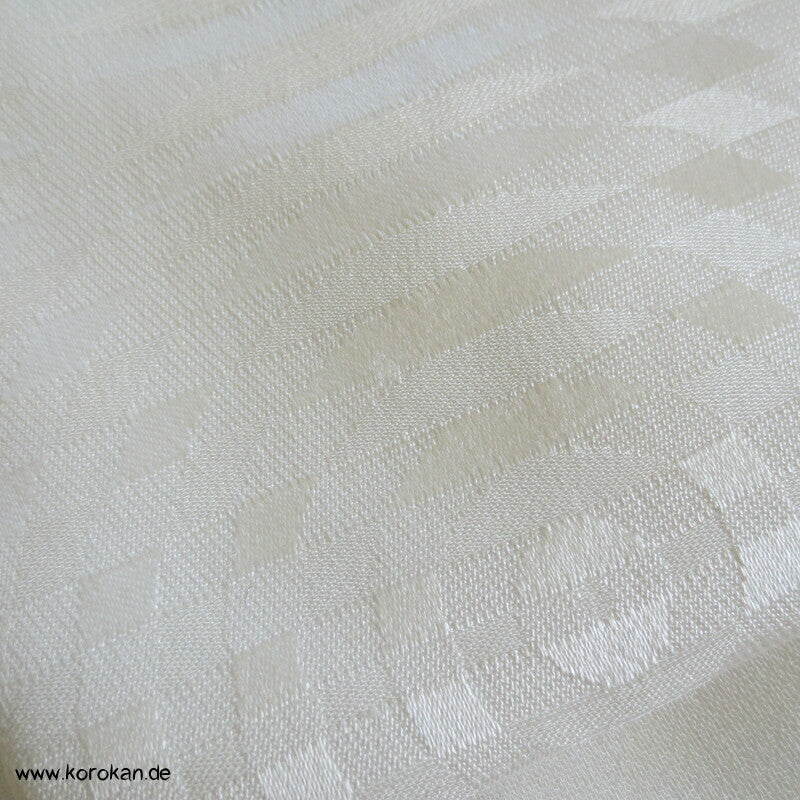 Krawatte Seide natur Damast gewebte Kreise über Streifen