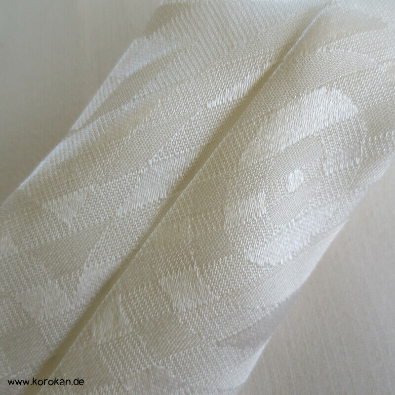 Krawatte Seide natur Damast gewebte Kreise über Streifen