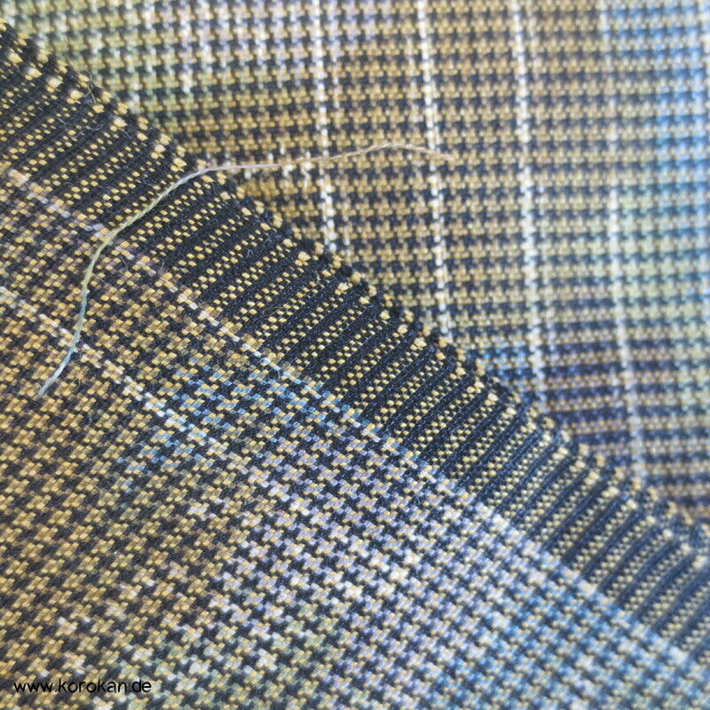 Kikko Camouflage Kasuri Tsumugi Seide Tanmono