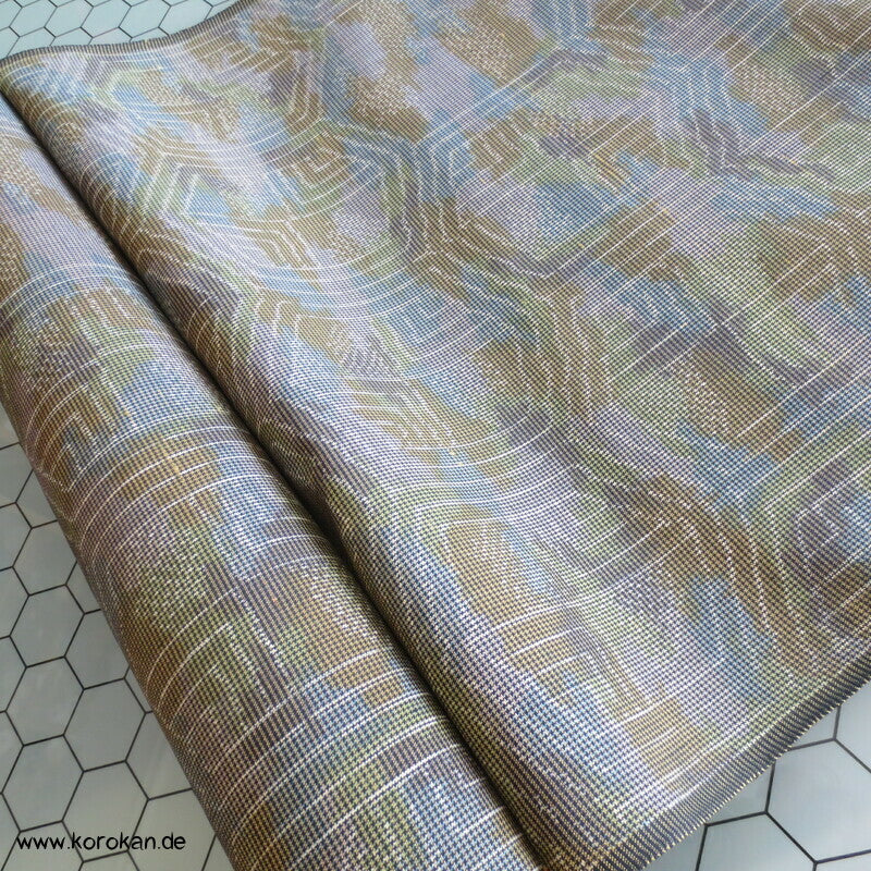Kikko Camouflage Kasuri Tsumugi Seide Tanmono