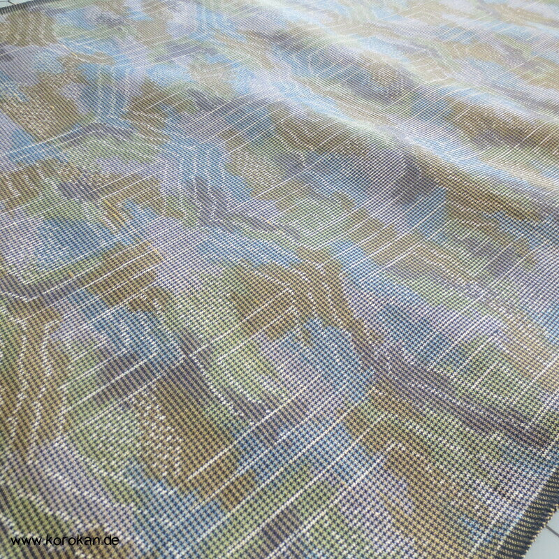 Kikko Camouflage Kasuri Tsumugi Seide Tanmono