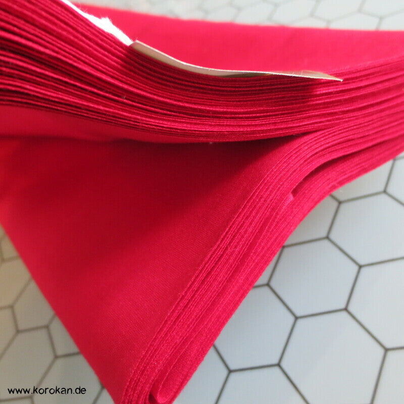 kirschrotes Batist Baumwollfutter für Kimono