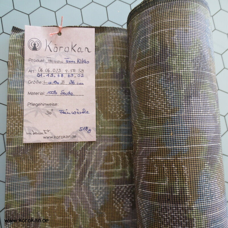Kikko Camouflage Kasuri Tsumugi Seide Tanmono