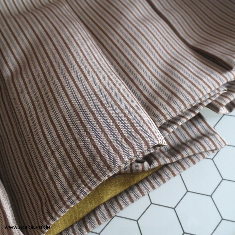 braun beige gestreifte Hakama - Umanori Hosen - Typ