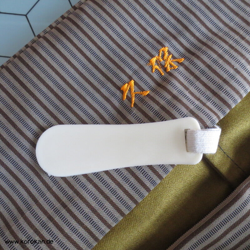 braun beige gestreifte Hakama - Umanori Hosen - Typ