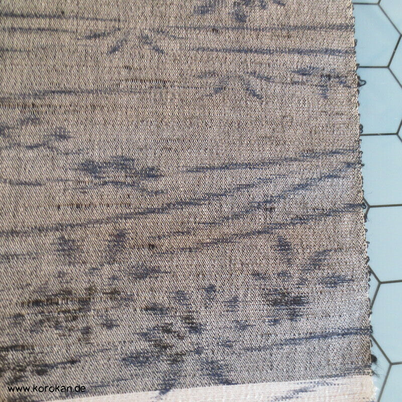 Blüten, Blätter, verwaschen, Kimono Wollmischgewebe