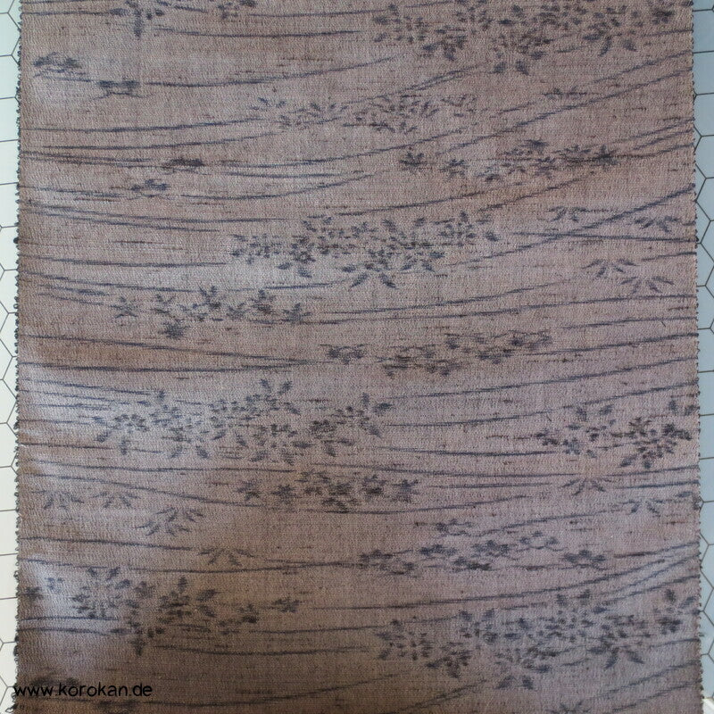 Blüten, Blätter, verwaschen, Kimono Wollmischgewebe