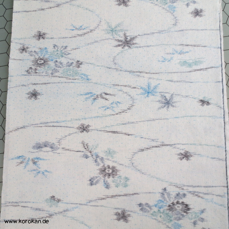 Fluss Wellen Wolle / Seide Crepe (Georgette)