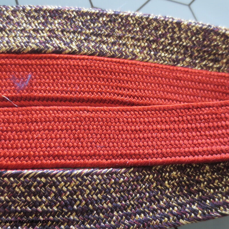 Obijime zimtbraun gold aubergine Wellen