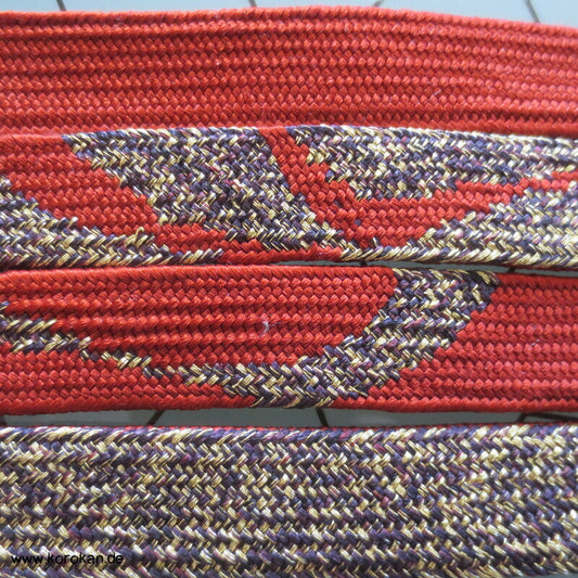 Obijime zimtbraun gold aubergine Wellen