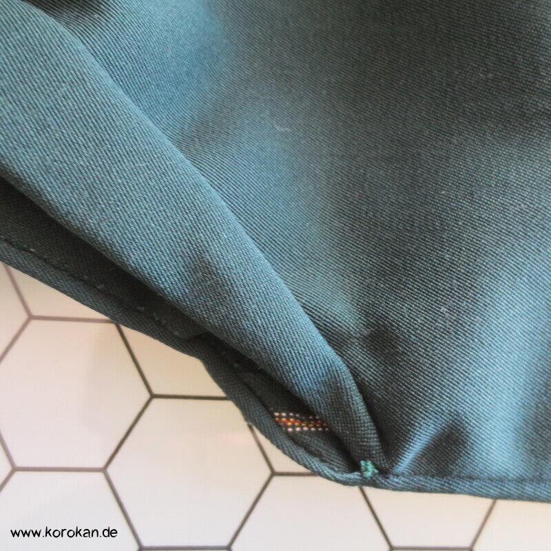 Frauen Hakama dunkelgrüne Wollmischung