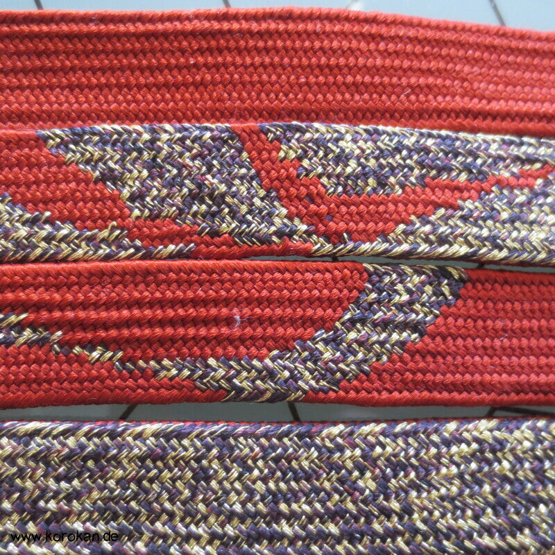 Obijime zimtbraun gold aubergine Wellen