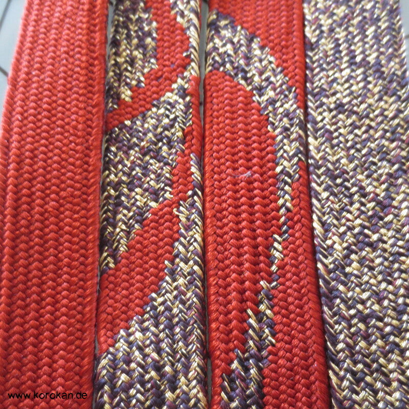 Obijime zimtbraun gold aubergine Wellen