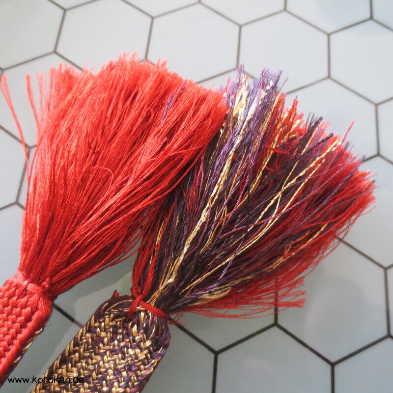 Obijime zimtbraun gold aubergine Wellen