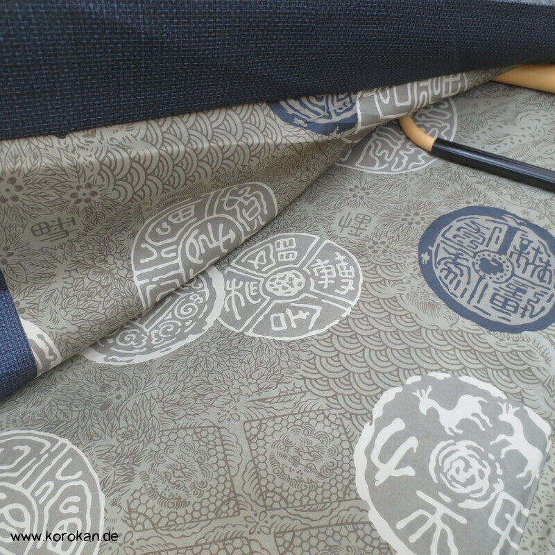 Shishilöwenfutter Tsumugi Seiden Haori