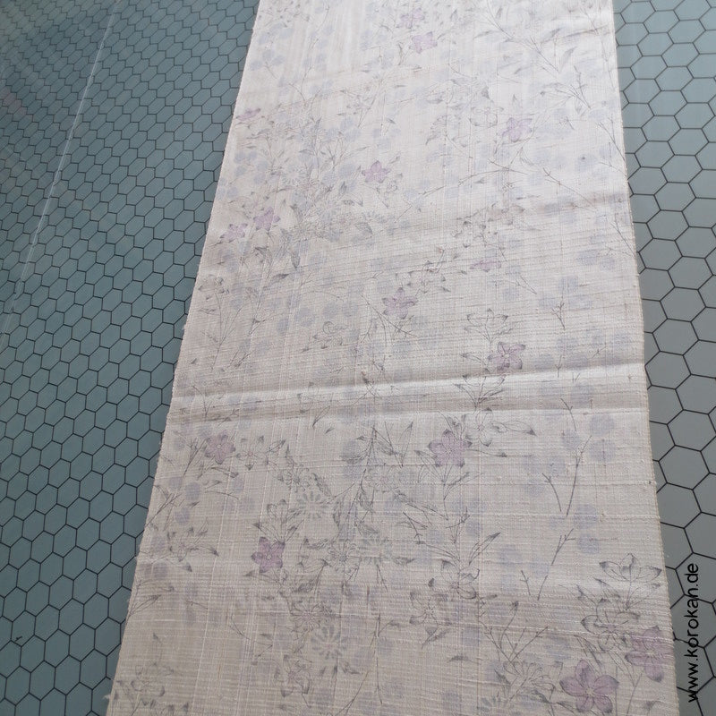Blumendruck Tsumugi grobgewebte Kimono Seide