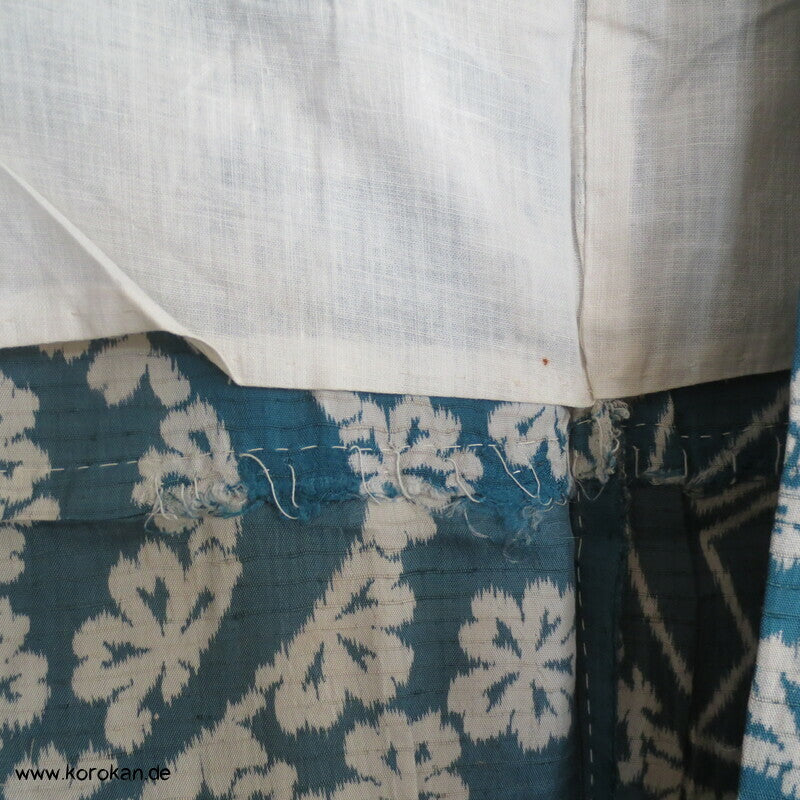 antiker japanischer Genji Guruma, Wellen Rho Seide Hitoe Komon Kimono