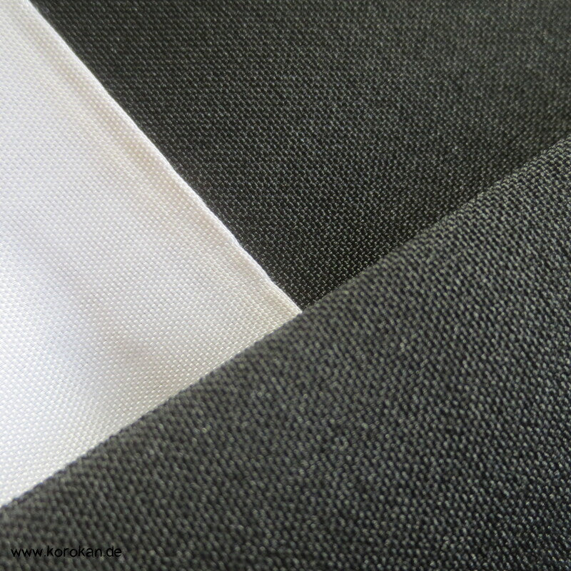 Paulownia Montsuki - schwarzer Synthetik Crepe Kimono