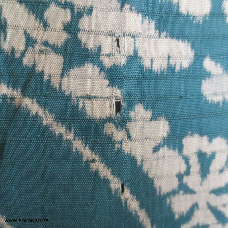 antiker japanischer Genji Guruma, Wellen Rho Seide Hitoe Komon Kimono