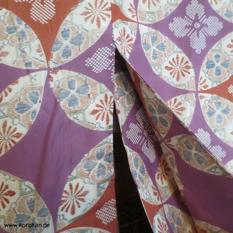 Shippo in mauve beige Seide Juban Unterkimono