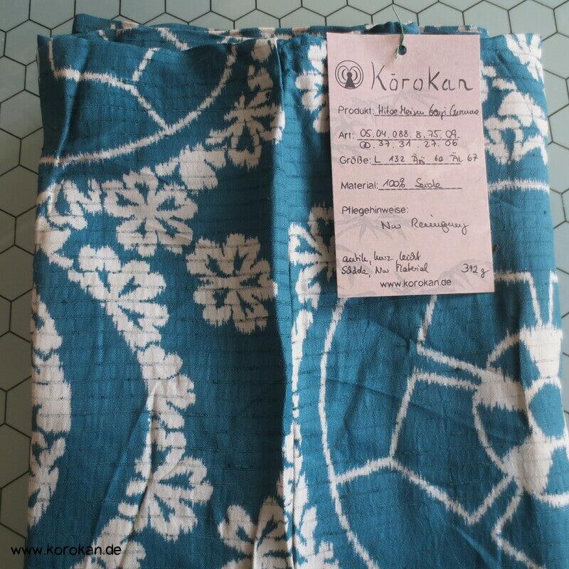antiker japanischer Genji Guruma, Wellen Rho Seide Hitoe Komon Kimono