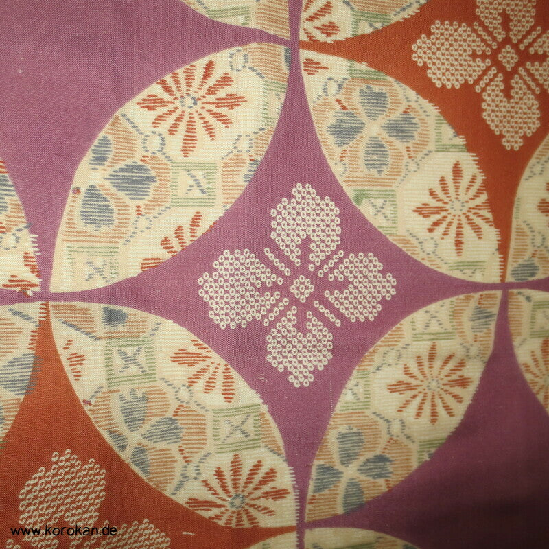 Shippo in mauve beige Seide Juban Unterkimono