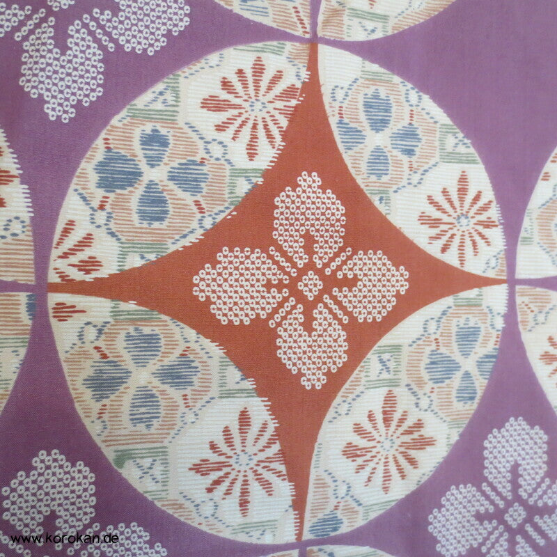 Shippo in mauve beige Seide Juban Unterkimono