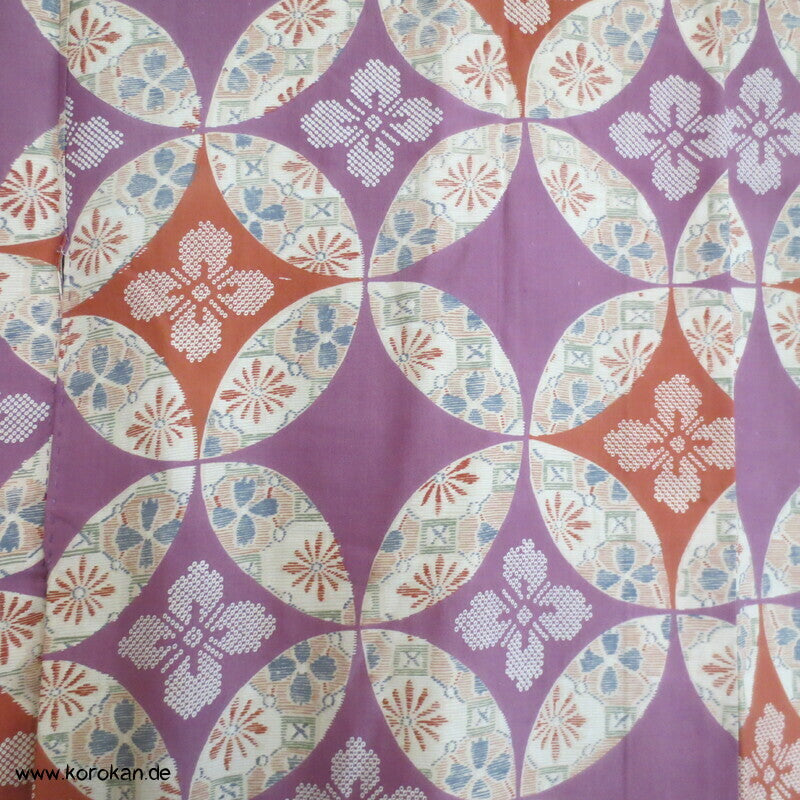 Shippo in mauve beige Seide Juban Unterkimono