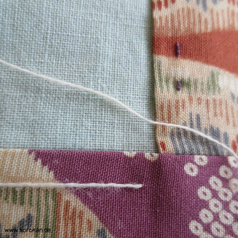 Shippo in mauve beige Seide Juban Unterkimono