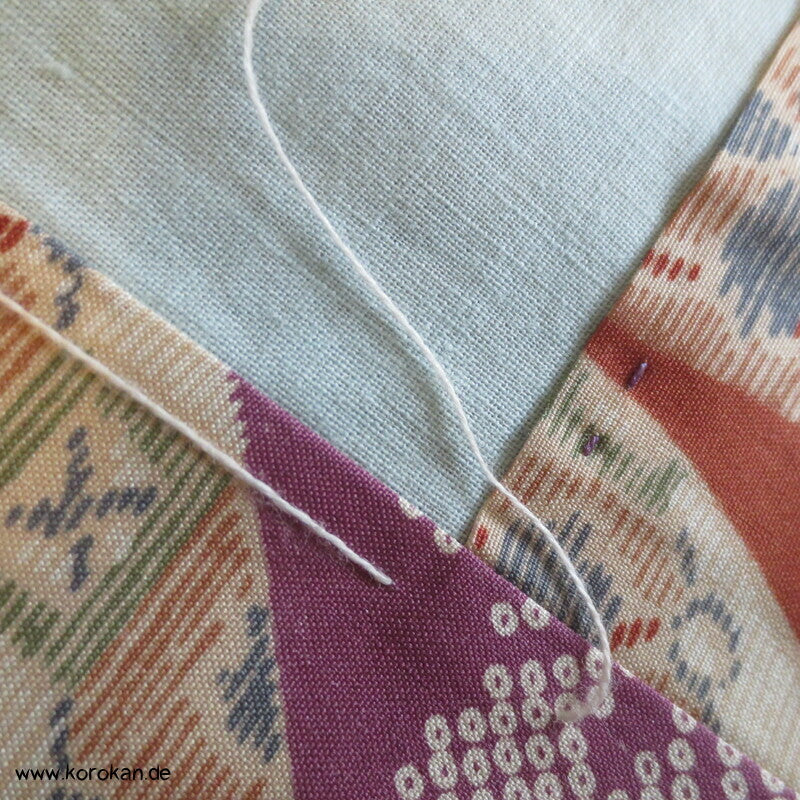 Shippo in mauve beige Seide Juban Unterkimono