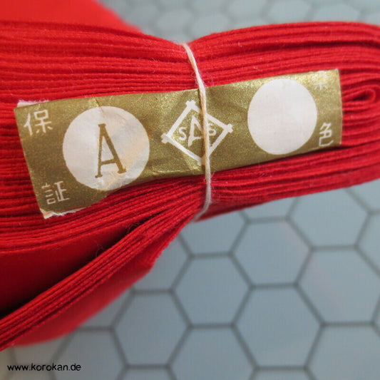 rotes Batist Baumwollfutter für Kimono - fein und leicht aus Japan