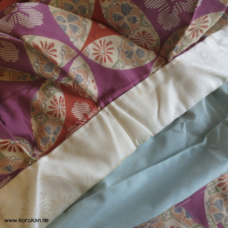 Shippo in mauve beige Seide Juban Unterkimono