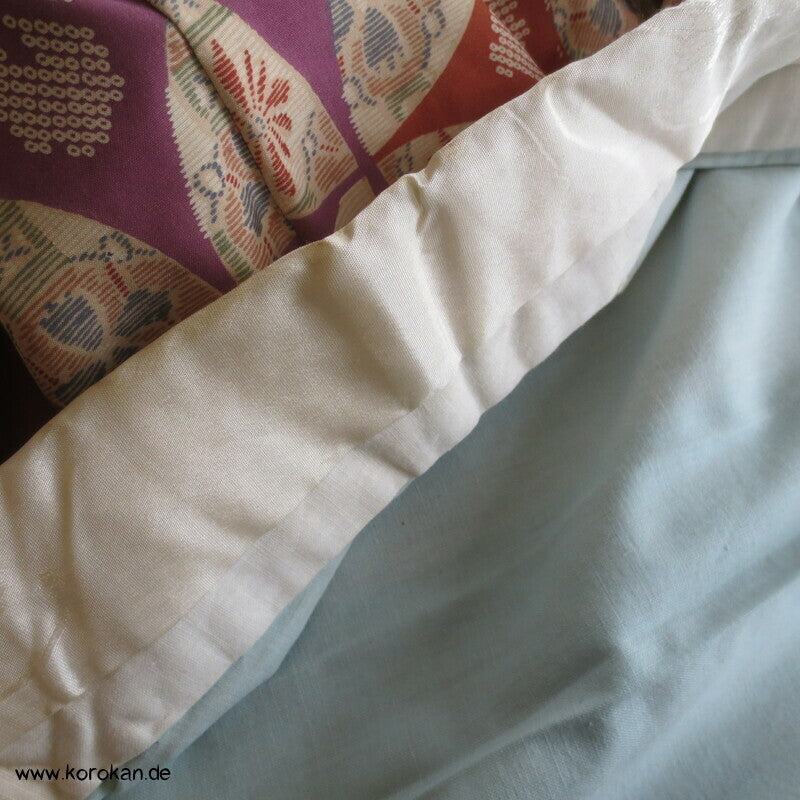 Shippo in mauve beige Seide Juban Unterkimono