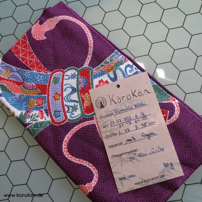 Kleines Rayon Furoshiki mit Noshi Bündel