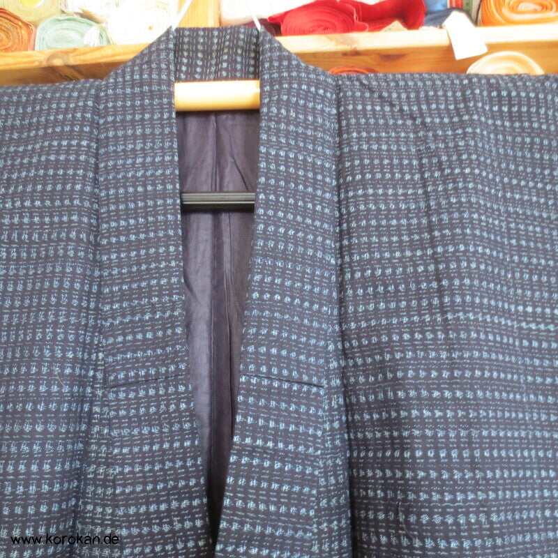 Kasuri Tsumugi Wolle / Seiden Männer Kimono