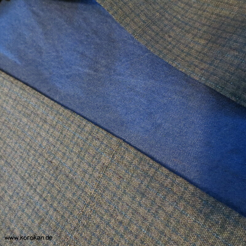 dunkelbrauner Tsumugi Seiden Komon Kimono