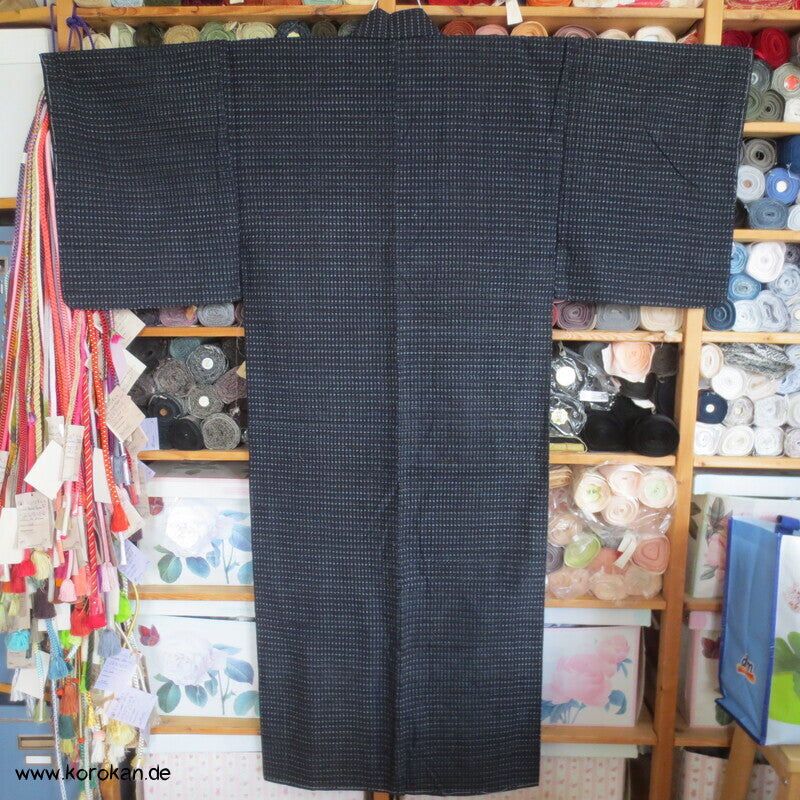 Kasuri Tsumugi Wolle / Seiden Männer Kimono