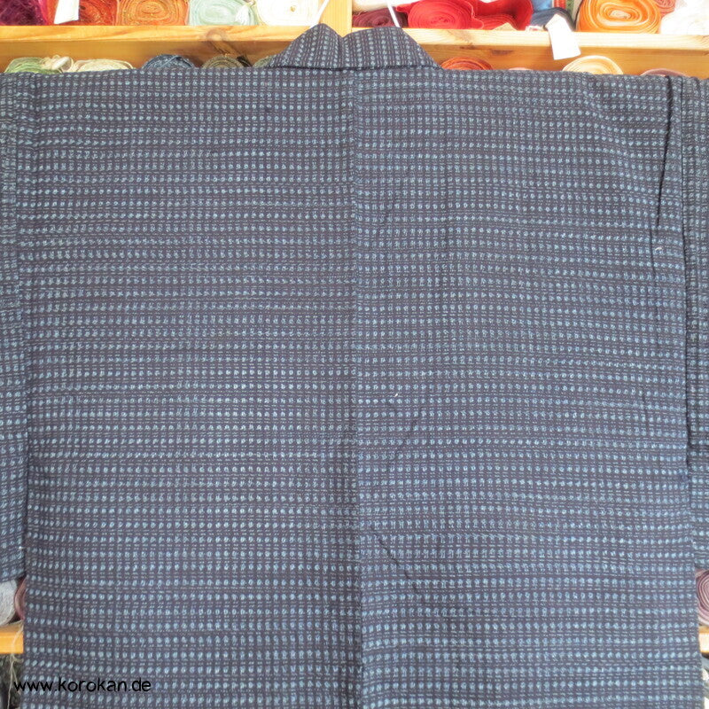 Kasuri Tsumugi Wolle / Seiden Männer Kimono