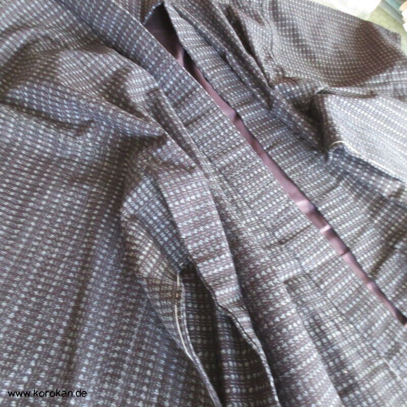 Kasuri Tsumugi Wolle / Seiden Männer Kimono