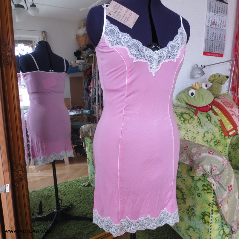 Bütefür Unterkleid Gr. M, rosa mit Spitze Seide Viscose