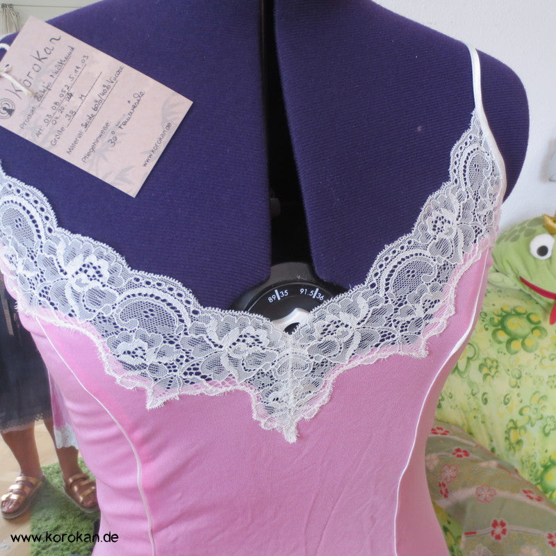 Bütefür Unterkleid Gr. M, rosa mit Spitze Seide Viscose