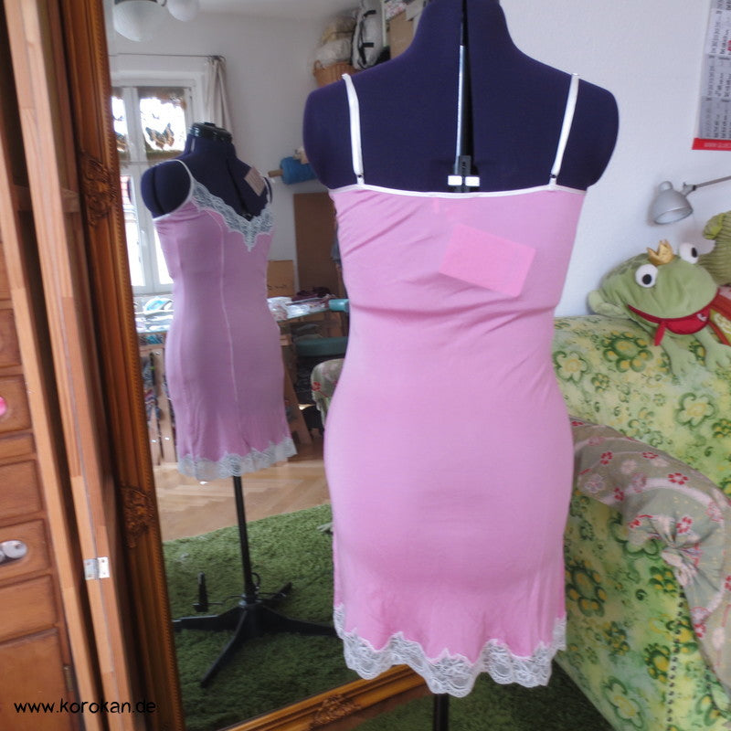Bütefür Unterkleid Gr. M, rosa mit Spitze Seide Viscose