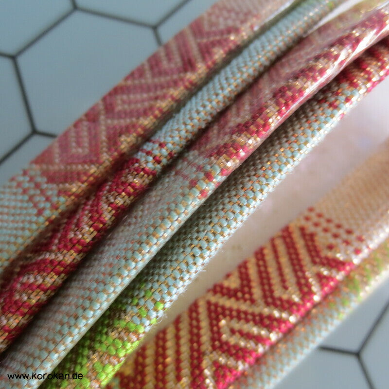 Saganishiki Vintage Obijime, Seidenbrokat